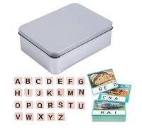Flash Cards, Alphabet Spelling Game, Wooden Puzzle Matching Toy Set, Fine Motor Skill Builder for Preschool Learning, Classroom Activities, Homeschool 4,92 x 3,66 x 1,57 pollici