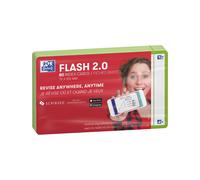 Flash Cards by Oxford, Blank with Green Frame, Pack of 80 Cards, 7.5x12.5cm Size