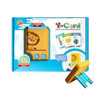 Flash Cards, Early Learning Flashcard Reader, 55 Educational Sound Cards, Interactive Sensory Card Toy, Fun Vocabulary Builder, for Preschool Kids, Boys, Girls, Home, Nursery