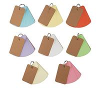 Flash Cards,Index Cards 8 Pacchi 400 Fogli Flashcards,Carta Kraft Multicolore Carte di Studio Memo Pad Con Binder Anello Index Card,Messaggio Carta con Gli Anelli Foglietti Adesivi