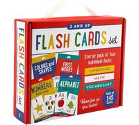 Flash Cards Set: Alphabet, Colors & Shapes, First Words, and Numbers Four Pack Set