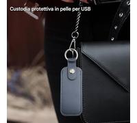 Flash Drive Case, Artificial Leather 9x4cm | Leather USB Flash with Waterproof Scratch Resistant Storage, Travel, Office, School, Thumb Flaşh Drive Holder | Portable