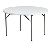 Flash Furniture 121,9 cm Rotondo Granito Bianco plastica Tavolo Pieghevole