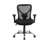 Flash Furniture Big & Tall - Sedia da Ufficio Girevole in Rete, Altezza Regolabile, con Ruote