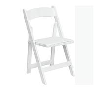 Flash Furniture Confezione da 4 sedie pieghevoli, serie Hercules, in legno bianco, con seduta imbottita in vinile