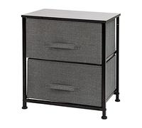 Flash Furniture Mobili Flash Cassetti portaoggetti, Legno, Nero/Grigio, 2 Drawer