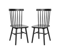 Flash Furniture Mobili Flash Sedia da Ristorante in Legno, Nero, 17.75" Dx16.75 Wx34.75 H