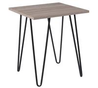 Flash Furniture Oak Park Collection Finitura in Legno e Gambe in Metallo, Altro, Tavolino Basso