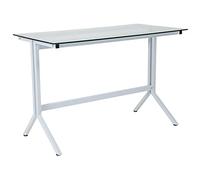 Flash Furniture Scrivanie, trasparente/bianco, 109,9 cm L x 54,6 cm P x 71,1 cm H