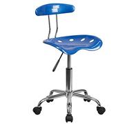 Flash Furniture Sedia da ufficio, cromata, blu brillante, 41,91 x 43,18 x 88,27 cm