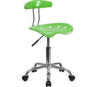 Flash Furniture Sedia da Ufficio, cromata, Verde Mela, 41.91 x 43.18 x 88.27 cm