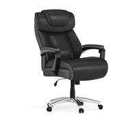 Flash Furniture Sedia girevole in pelle con poggiatesta regolabile in altezza, in metallo, colore nero, 92,71 x 66,674999999999999997 x 44,45 cm della serie HERCULES