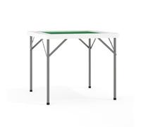 Flash Furniture Silas - Tavolo da gioco pieghevole per 4 giocatori, quadrato, 87,6 cm, con superficie di gioco verde e portabicchieri