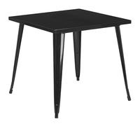 Flash Furniture Tavolo da Esterno in Metallo 31.75SQ, Nero, 31.75' Square