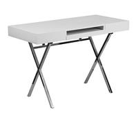 Flash Furniture Tybee - Scrivania per Computer con ripiano per Tastiera e cassetti, 112,5 x 55,7 cm, Colore: Bianco