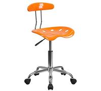 Flash Furniture Vibrant verde mela e cromo computer Task Chair con sedile per trattore. Tradizionale Orange
