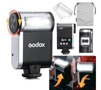 Flash Godox iA32 GN15 Speedlite Auto/Manuale con S1/S2, 8 Livelli di Potenza, 490 Flash a Piena Potenza, Compatibile con Fotocamere Ricoh Canon Sony Nikon Pentax Olympus e Leica