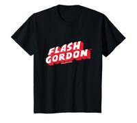 Flash Gordon Effetto Flash Retro Comic Text Logo Bambini Maglietta