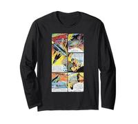 Flash Gordon Nave Spaziale in Orbita retrò Fumetto Maglia a Manica