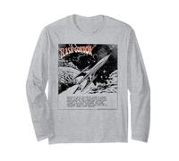 Flash Gordon Nave Spaziale in Orbita retrò Fumetto Maglia a Manica