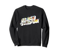 Flash Gordon Retro Testo Logo Comic Felpa