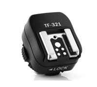 Flash Hot Shoe Converter TF321 Adattatore PC Sync Socket Hot Shoe Converter per 580EX 580EX II 550EX 430EX 430EX II Accessorio lampeggiante esterno