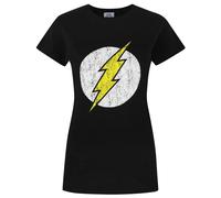 Flash - Maglietta a maniche corte con logo effetto vissuto - Donna (NS4229)