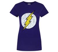 Flash - Maglietta a maniche corte con logo effetto vissuto - Donna (NS4229)
