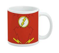 Flash Suit - Tazza da caffè in ceramica, idea regalo per caffè, tè e bevande calde, 325 ml, colore: bianco
