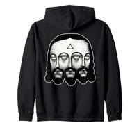 Flash Tatuaggio Gesù Cristo Santissima Trinità Felpa con Cappuccio