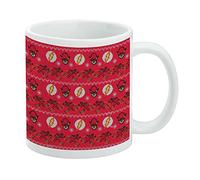 Flash - Tazza da caffè in ceramica con motivo maglione di Natale, novità regalo per caffè, tè e bevande calde, 325 ml, bianco