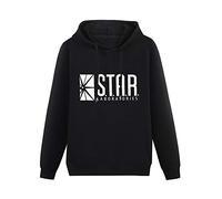 Flash TV Star Laboratories Hoody Unisex Ptinted Hoodies Long Sleeve Men's Hooded with Pocket Black XL