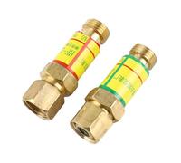 Flashback Arrestor Set Ossigeno Acetilene, Valvola di Ritegno M16x1.5 HF-2, Protezione Contro Ritorno Fiamma per Saldatura, 1 Coppia