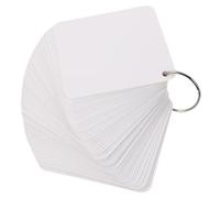 Flashcard Bianche per Studiare, Schede Indice Forate, Carta Bianca | Anelli Metallici Inclusi, Facili da Scrivere, Uso Multiplo, per Imparare Parole e Giochi
