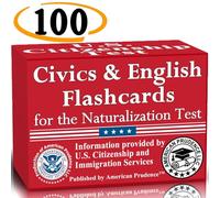 Flashcard civiche e inglesi da studiare per il test di cittadinanza statunitense con tutte le 100 domande e risposte illustrate USCIS per gli esami civici americani e di conoscenza inglese