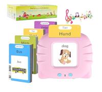 Flashcard Parlanti Inglese Tedesco, RosyFate Schede Flash Cards Parlanti, Carte di Parole Flashcard Montessori 2 3 4 5 6 anni Educativi Prescolari da Ascoltare e Imparare