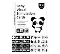 Flashcard per bambini ad alto contrasto - Schede di stimolazione visiva per bambini in bianco e nero | Carta per ad alto contrasto | Schede di apprendimento per l'educazione precoce per neonat