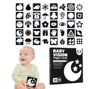 Flashcard per bambini - Scheda di stimolazione visiva | Giocattoli sensoriali per bambini - Carte di stimolazione visiva in bianco e nero per, Carte giocattolo progressive per la cognizione de
