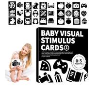 Flashcard sensoriale per Babes apprendimento educativo precoce visivo | Mini Nero Bianco Attività Carte Set Ad Alto Contrasto Stimolazione Educazione Precoce Neo Nato Little Babe Tot Ragazzi