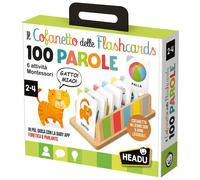 FLASHCARDS 100 PAROLE COFANETTO EDUCATIVO GIOCO DIDATTICO APPRENDIMENTO BAMBINI