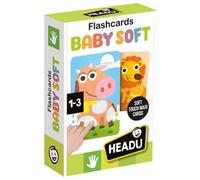HEADU - Flashcards Baby Soft - Tanti Morbidi Cuccioli da Scoprire | Carte Sensoriali Tattili, Giochi Educativi Bambini 1-3 Anni, Sviluppo Manualità e Tatto, Flasdhcards Educative, Regalo Natale Pasqua