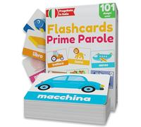 Flashcards Prime Parole | Bambini 1-3 Anni | Carte Educative | Alphabet Lettere Numeri Colori Forme Animali | 101 Carte di Apprendimento | Dai 12 Mesi | Gioco Linguaggio & Sviluppo