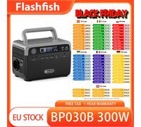 Flashfish BP030B Centrale elettrica portatile da 300 W, batteria LiFePO4 da 230,4 Wh, sovratensione da 600 W, ricarica pass-through, prese CA, per la casa