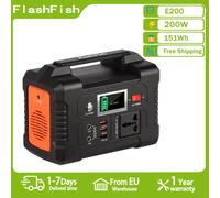 Flashfish E200 Centrale elettrica portatile Generatore solare da 200 W Batteria al litio da 151 Wh Backup domestico Alimentazione mobile da campeggio all'aperto