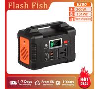 Flashfish E200 Stazione di alimentazione portatile da 200 W Generatore solare con batteria al litio da 151 Wh, per backup domestico all'aperto, campeggio Alimentazione mobile