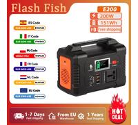 Flashfish E200 Stazione di alimentazione portatile da 200 W Generatore solare con batteria al litio da 151 Wh, per backup domestico all'aperto, campeggio Alimentazione mobile
