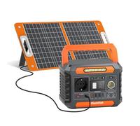 FlashFish - Power station portatile da 144,3 Wh con pannello solare, 60 W, 200 W, con 230 V AC/DC/USB/tipo C/LED, generatore di corrente per campeggio, viaggi, viaggi, in viaggio, alimentazione di