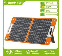 Flashfish PST60 Pannello solare pieghevole portatile da 60 W Tasso di conversione dell'energia del 23% Pannello di ricarica solare da campeggio impermeabile esterno