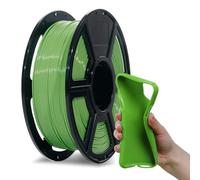 Flashforge Filamento flessibile per stampante 3D in PLA con stampa 3D, 1 kg, precisione dimensionale della bobina +/- 0,02 mm, rispetto all'ambiente, nessun fumo e nessun odore (verde, PLA flessibile)
