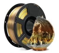 FLASHFORGE Filamento in PLA di seta, 1,75 mm, in metallo, per stampante 3D, bobina da 1 kg, consistenza liscia e setosa, precisione dimensionale +/- 0,02 mm